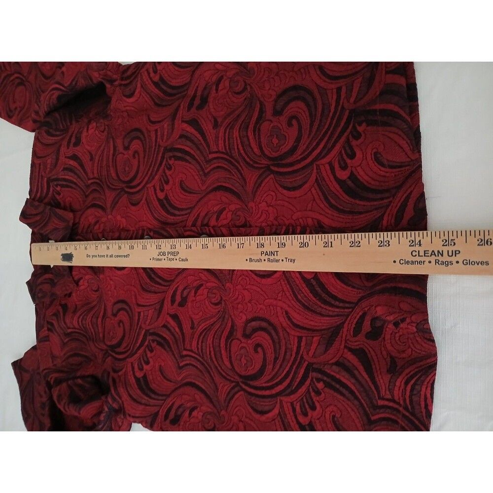 Blazer Jacket Top Paisley Button Up Red Office Christopher & Banks Women's small - Picture 11 of 11